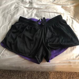 Reversible workout shorts